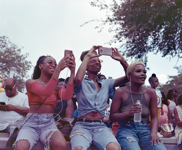 Attendees enjoy live music at Black Love Fest HTX, presented by Emancipation Park, Project Row Houses and The Black School in Houston.